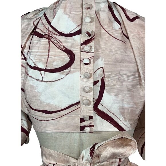 AJE Psychedelia Cut Out Mini Dress in Whimsical Dove 2 New Womens Cut out Party - Picture 8 of 16